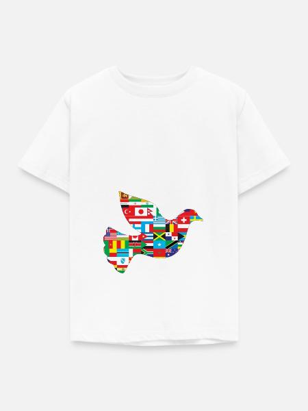 weltfrieden - Kinder T-Shirt - Weiß