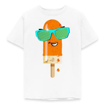 Popsicles Summer heat cool sunglasses delicious - Kids' T-Shirt - white - Front - AI Model Kid Male (0cm)