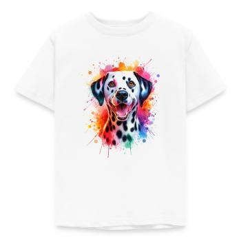Dalmatiner Splash! - Kinder T-Shirt - Weiß - Vorne - AI Model Kid Male (0cm)