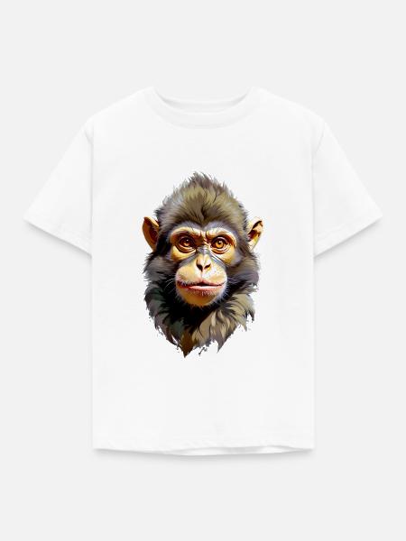 Affe V24 13 - Kinder T-Shirt - Weiß