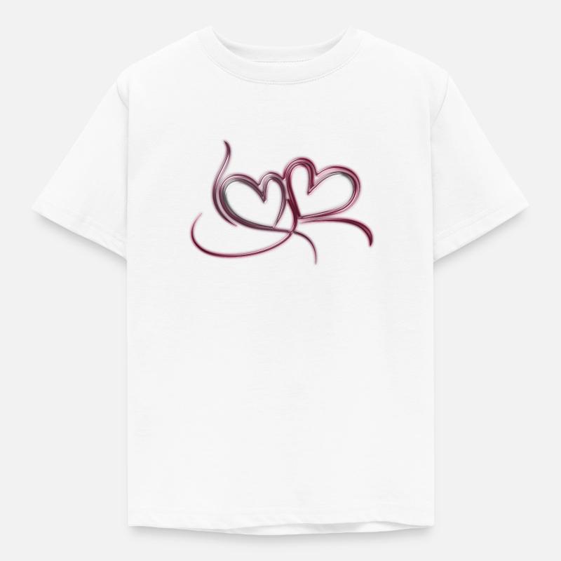 herz - T-shirt Enfant - blanc