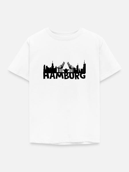 Hamburg Skyline - Kinder T-Shirt - Weiß