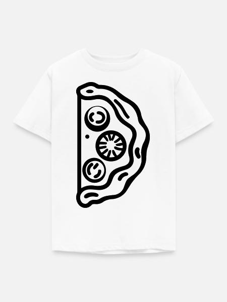 Pizzastück - Kinder T-Shirt - Weiß