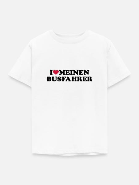 Busfahrer - Kinder T-Shirt - Weiß