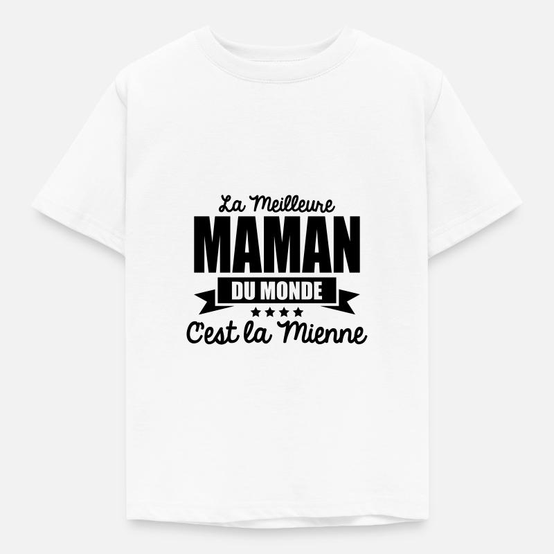 la meilleure maman du monde c'est la mienne - T-shirt Enfant - blanc