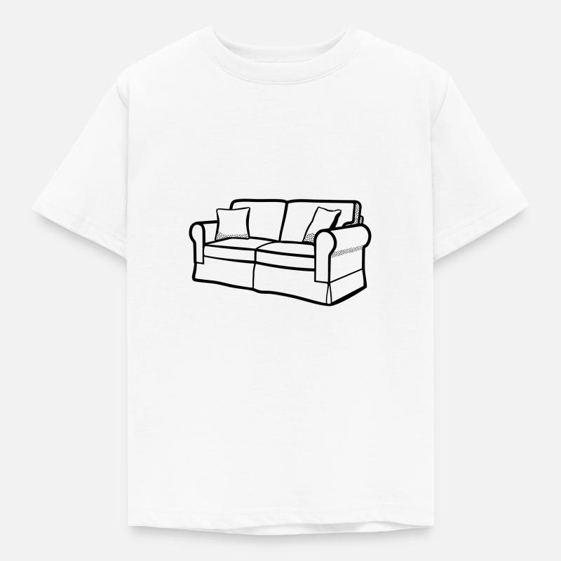 Couch - Kinder T-Shirt - Weiß