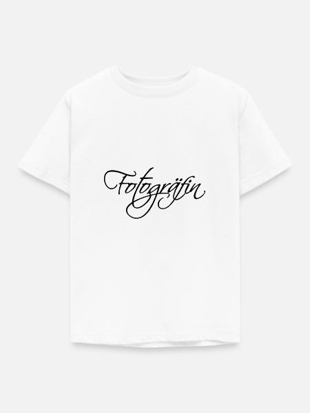 Fotogräfin mit Schwung - Kinder T-Shirt - Weiß