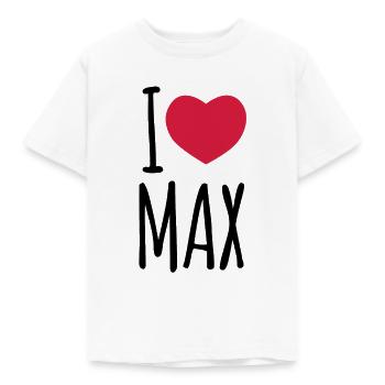 I love Max Maximilian - Kinder T-Shirt - Weiß - Vorne - AI Model Kid Male (0cm)