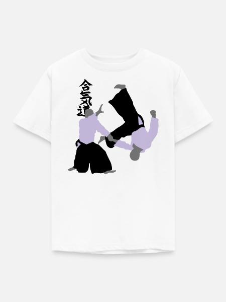aikido - Kinder T-Shirt - Weiß