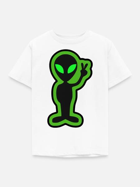 Außerirdischer - Kinder T-Shirt - Weiß