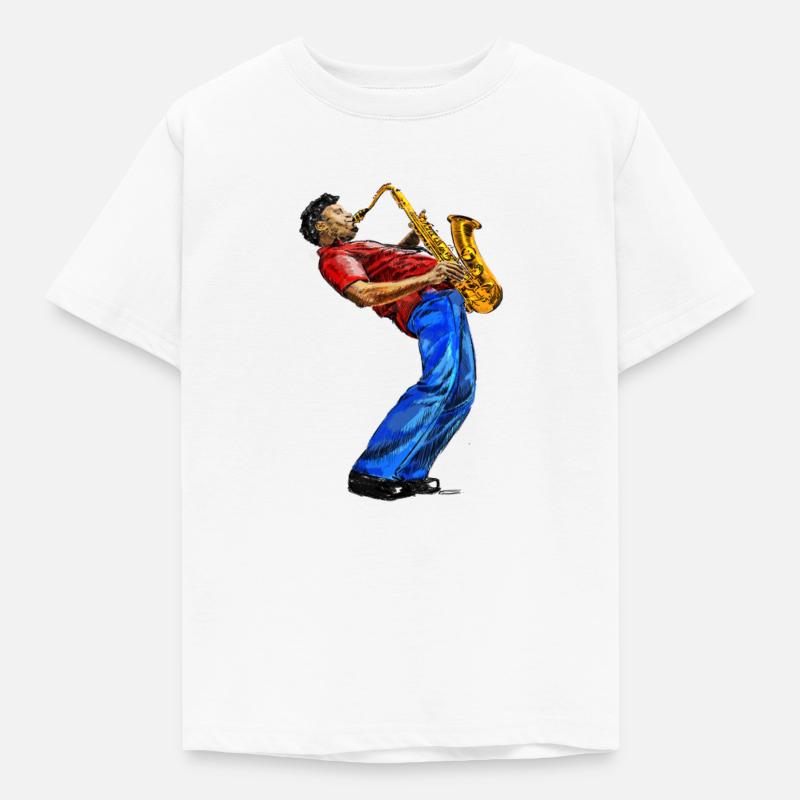 Saksofonist - T-shirt Enfant - blanc