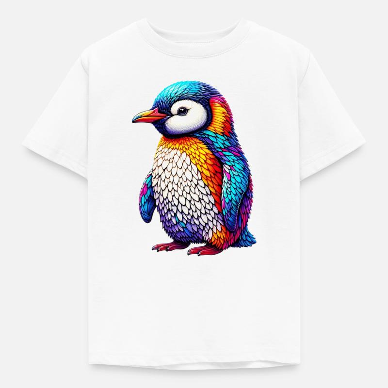 Pinguin - Kinder T-Shirt - Weiß
