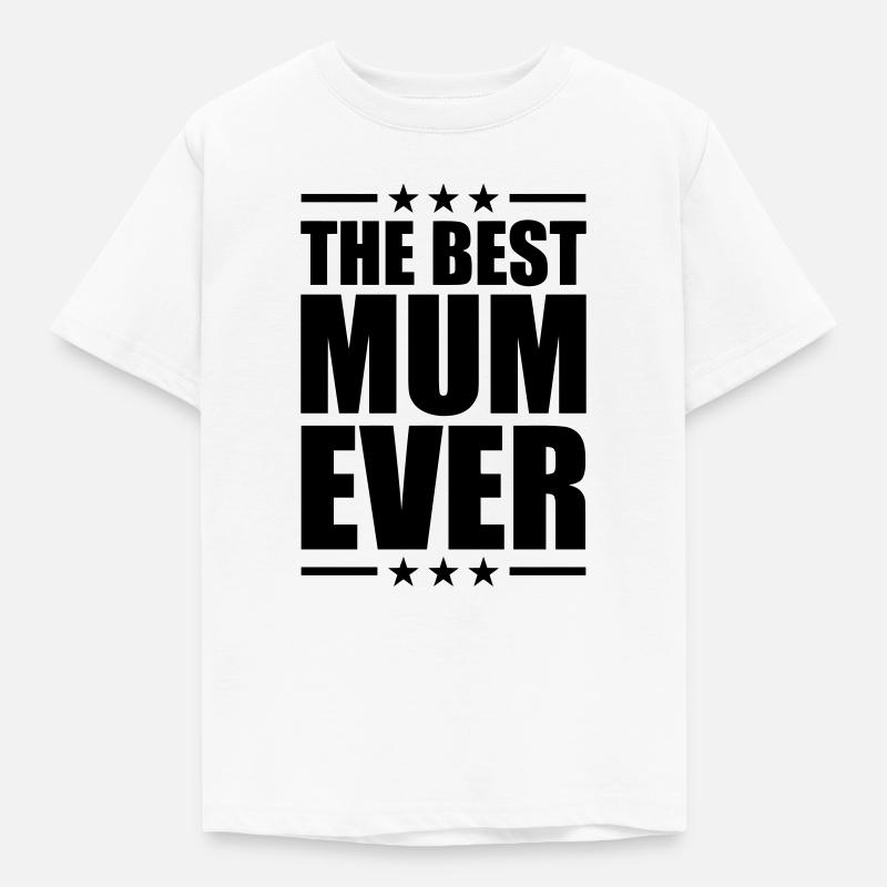 Den bedste mor - Mors dag - Børne-T-shirt - hvid