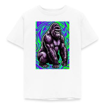 Gorilla - Kinder T-Shirt - Weiß - Vorne - AI Model Kid Male (0cm)