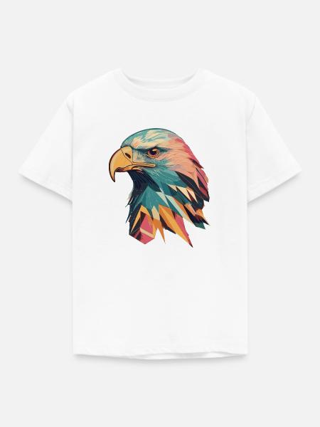 Prismatischer Adler - Kinder T-Shirt - Weiß