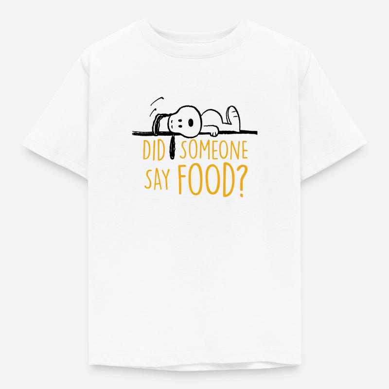 Peanuts Snoopy Ich Hab Hunger Lustiger Spruch - Børne-T-shirt - hvid