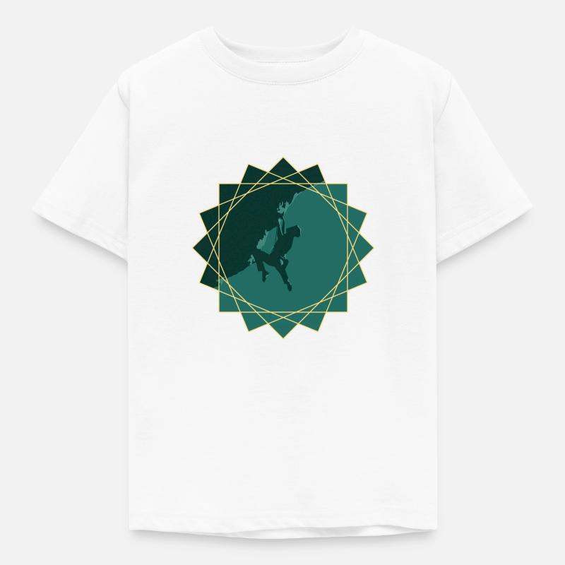 Kletterer beim Klettern - Kinder T-Shirt - Weiß