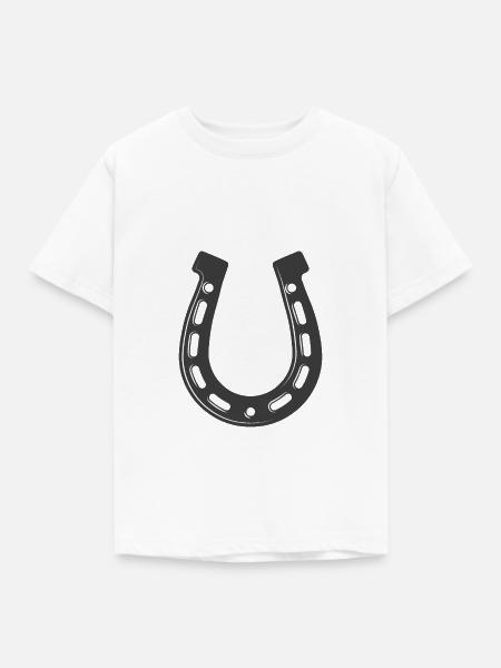 Hufeisen - Kinder T-Shirt - Weiß
