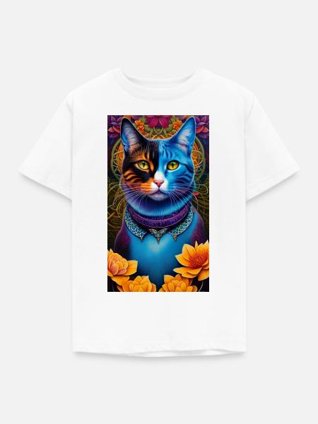 Wunderbare Katze - Kinder T-Shirt - Weiß