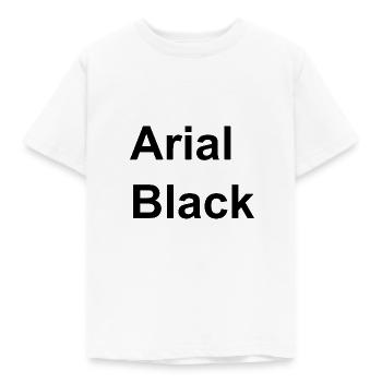 Arial Black Gift, font font word font - Kids' T-Shirt - white - Front - AI Model Kid Male (0cm)