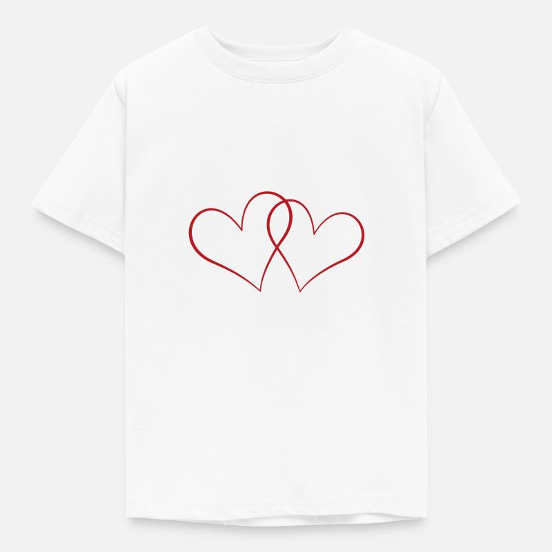 Herzen - Kinder T-Shirt - Weiß