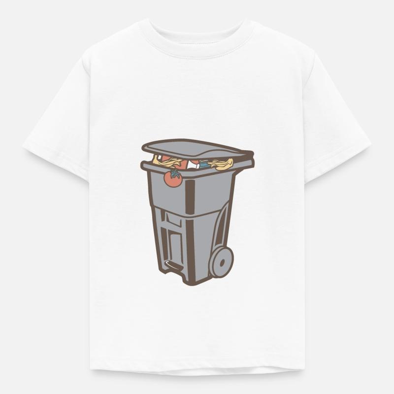 Mülltonne - Kinder T-Shirt - Weiß