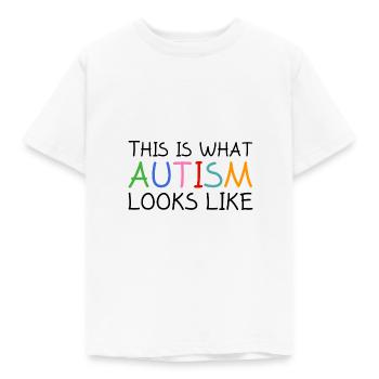 So sieht Autismus aus - Kinder T-Shirt - Weiß - Vorne - AI Model Kid Male (0cm)