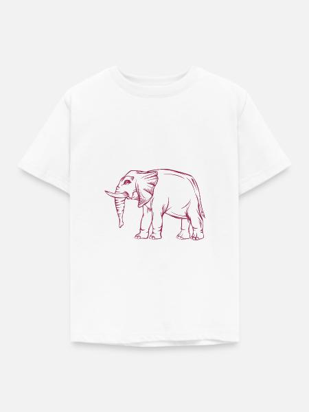 Elefant - Kinder T-Shirt - Weiß