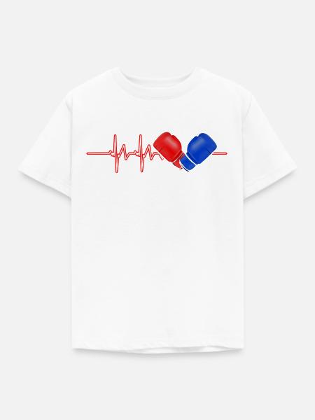 Heartbeat Boxing - Kids' T-Shirt - white