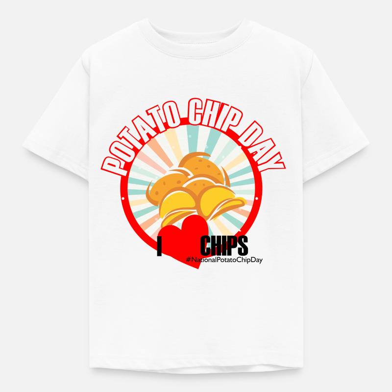 Jour Chips de pommes de terre - T-shirt Enfant - blanc