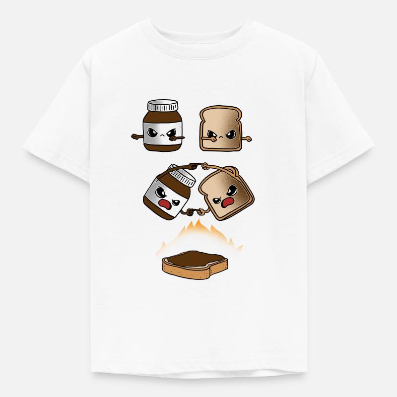 Chocolate and bread chocolate roll gift - Kids' T-Shirt - white