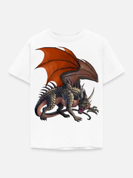böser drache - Kinder T-Shirt - Weiß