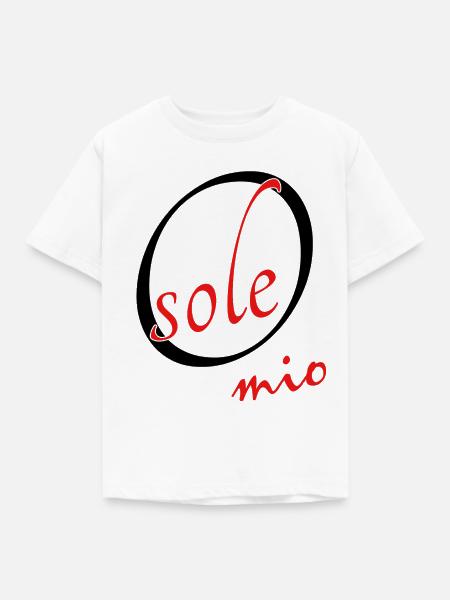 O sole mio - Kinder T-Shirt - Weiß