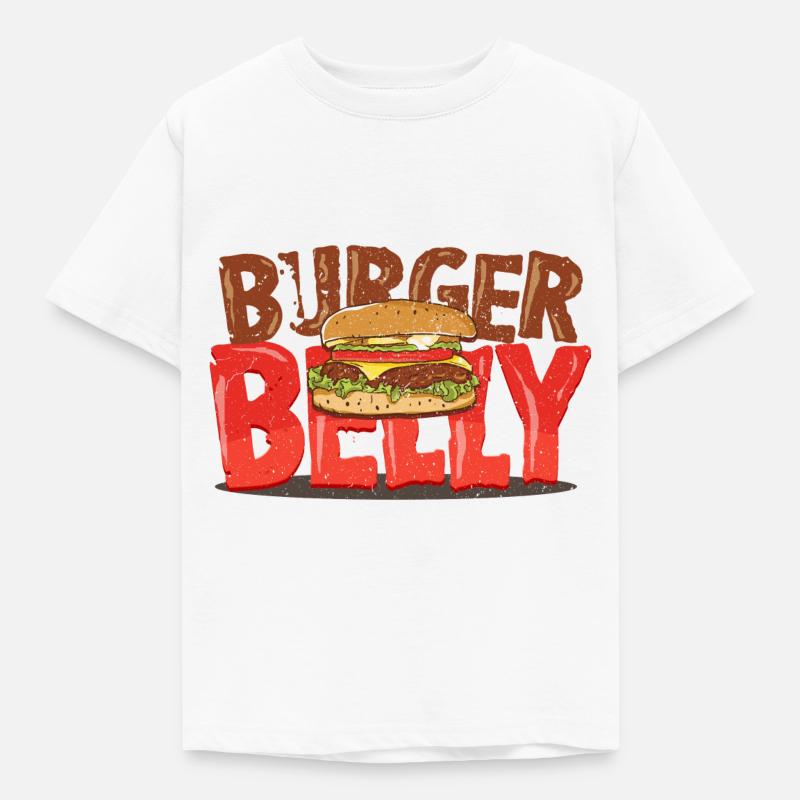 Burger Cheeseburger Hamburger Geschenk - Kinder T-Shirt - Weiß