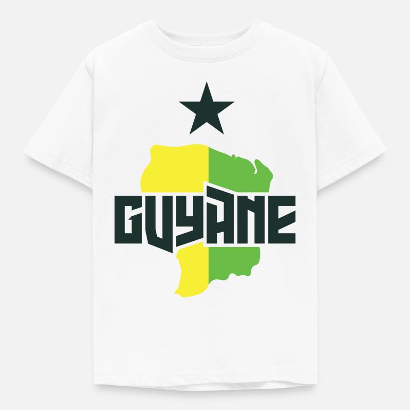 Guyane Logo - T-shirt Enfant - blanc
