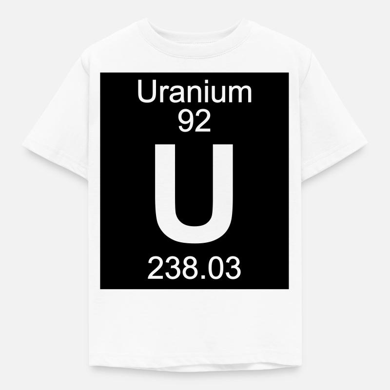 Element 92 - u (uranium) - Inverse (Full) - T-shirt Enfant - blanc