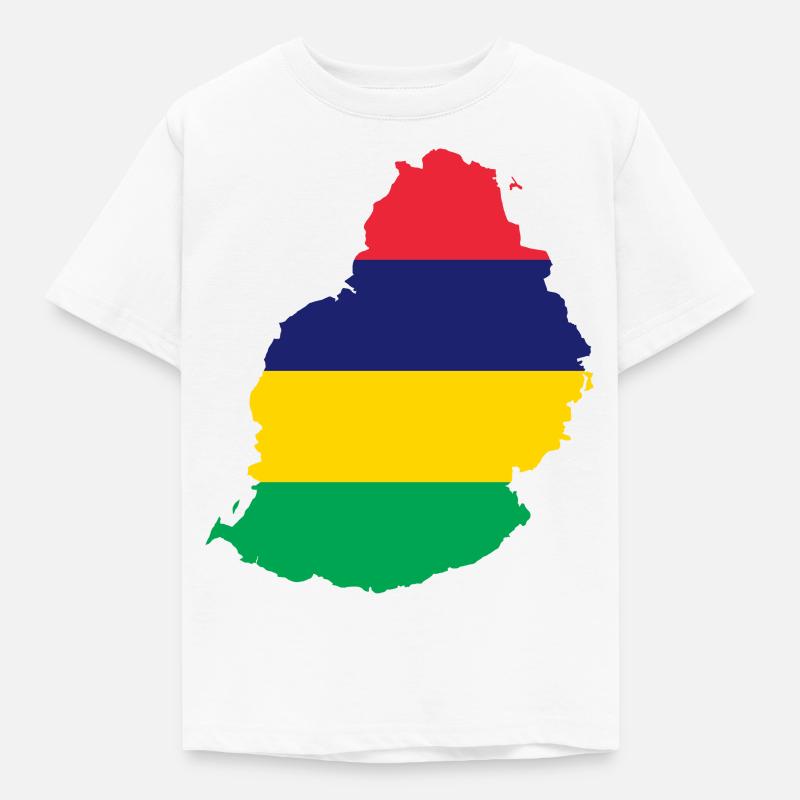 Mauritius - Kinder T-Shirt - Weiß