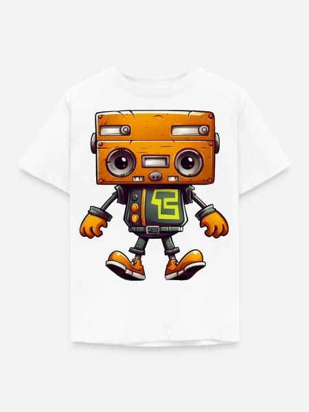 Sneaker-Roboter: Die funkige Zukunft - Kinder T-Shirt - Weiß