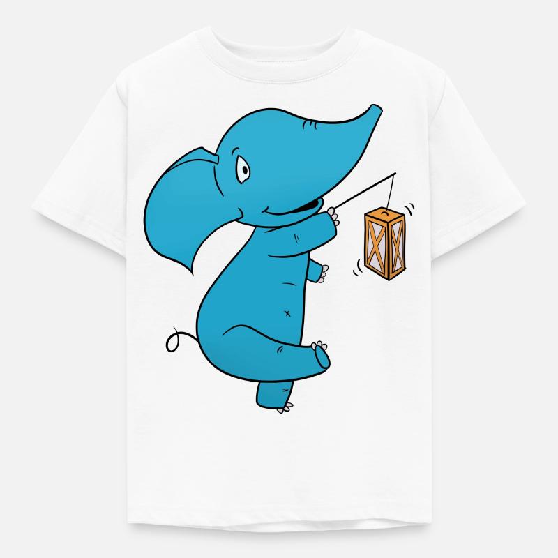 Elephant Lantern - Kids' T-Shirt - white