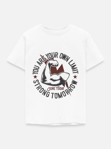 Muskel - Kinder T-Shirt - Weiß
