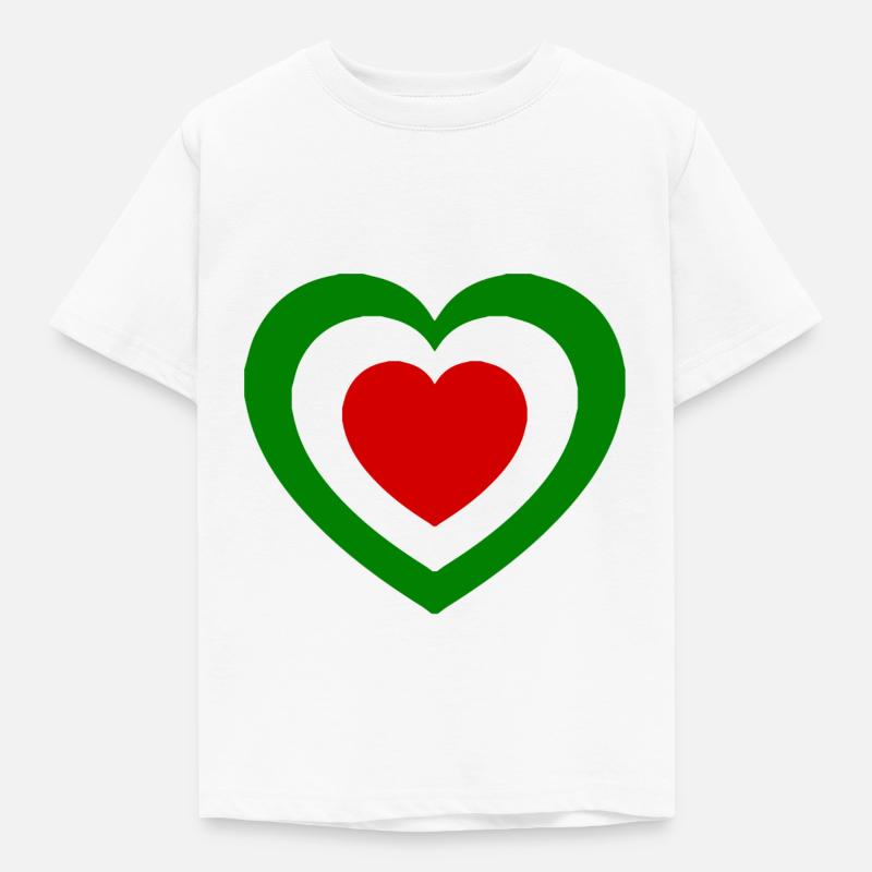 Un cuore per l'Italia - Maglietta per bambini - bianco