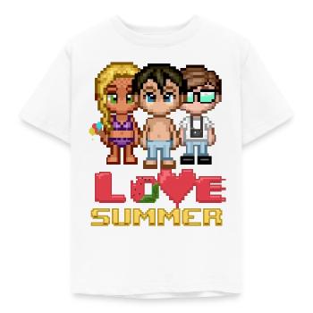 Love Summer - Kids' T-Shirt - white - Front - AI Model Kid Male (0cm)
