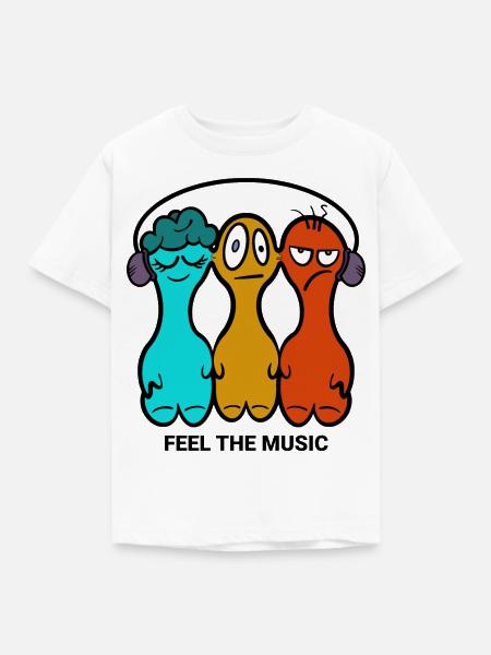 Emotionen im Takt - Kinder T-Shirt - Weiß