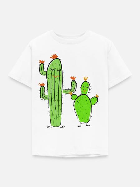 zwei Kakteen - Kinder T-Shirt - Weiß