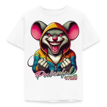 Powerful Psycho Maus - Kinder T-Shirt - Weiß - Vorne - AI Model Kid Male (0cm)