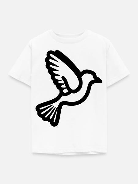 Taube - Kinder T-Shirt - Weiß
