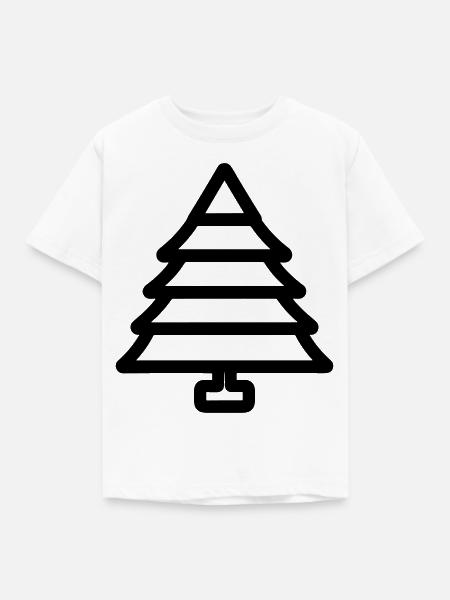 Weihnachtsbaum - Kinder T-Shirt - Weiß