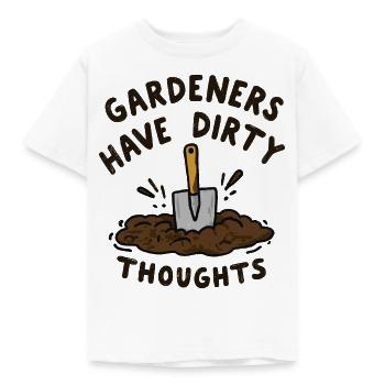 Gärtner haben schmutzige Gedanken - Kinder T-Shirt - Weiß - Vorne - AI Model Kid Male (0cm)