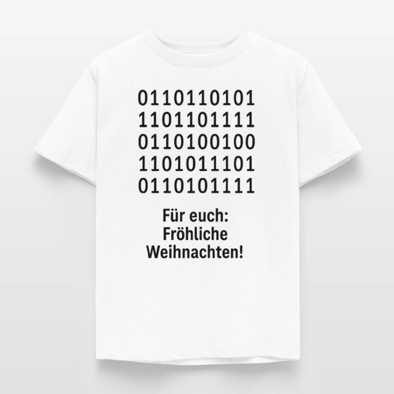 Christmas Code Binary Pattern Kids' T-Shirt