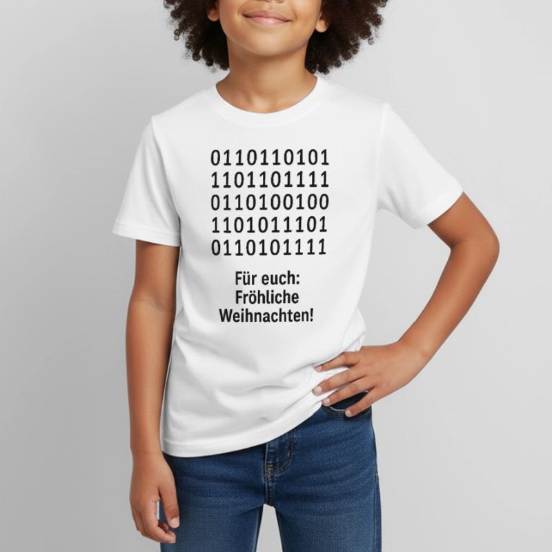Christmas Code Binary Pattern Kids' T-Shirt